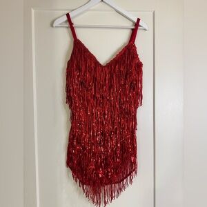 Women’s red sequin mini dress